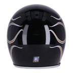 13 1/2 Skull bucket helmet flames gold