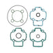 Set garnituri motor superior ATHENA P400480600013 