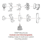 Baza cu ventuză RAM® Twist-Lock™ cu bilă