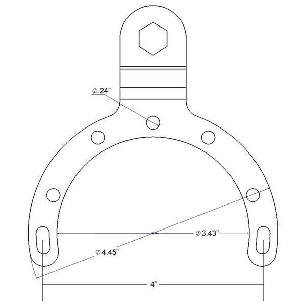 RAM® Bază mare pentru rezervorul de benzină pentru motociclete