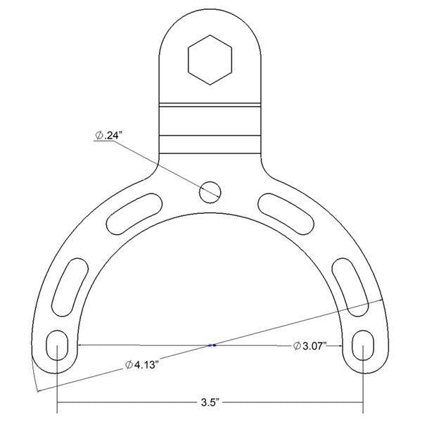 RAM® Bază sferică pentru rezervor de benzină mic pentru motociclete