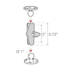 RAM® Braț dublu - B Dimensiune medie
