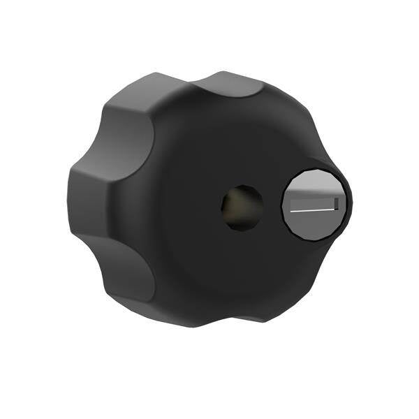 RAM® Buton de blocare a cheii cu inserție din alamă pentru brațe cu soclu de dimensiune B