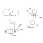 RAM® Diamond Ball Base - Dimensiune B