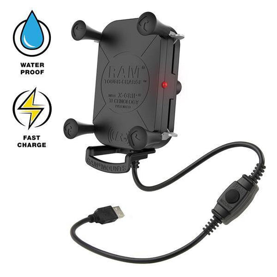 RAM® Tough-Charge™ cu X-Grip® 10W Suport de încărcare wireless rezistent la apă