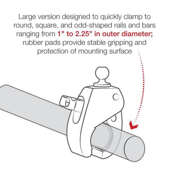 RAM® Tough-Claw™ Bază de prindere mare cu bilă