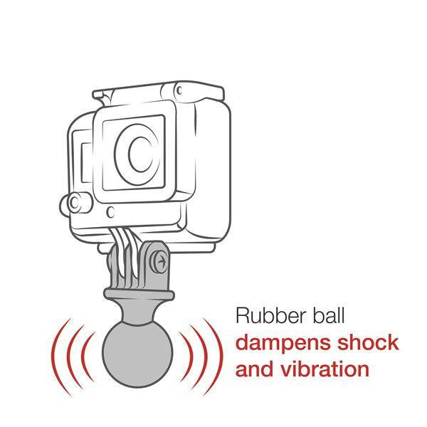 RAM® Tough-Strap™ Suport dublu cu bilă cu adaptor universal pentru camera de acțiune