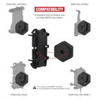 RAM® Vibe-Safe™ cu adaptor NPT pentru suporturi cu 2 găuri