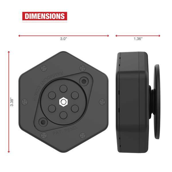 RAM® Vibe-Safe™ cu adaptor NPT pentru suporturi cu 2 găuri
