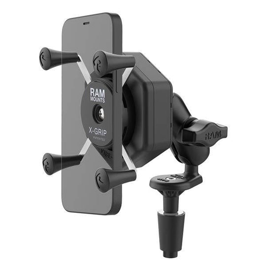 RAM® X-Grip® Suport pentru telefon cu Vibe-Safe™ și bază pentru furcă - scurt