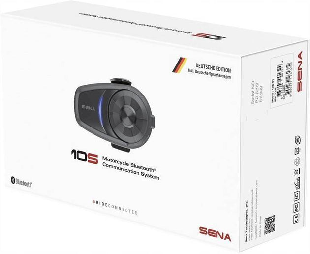 SENA 10S-02D Motorcycle Intercom for 2 Helmets 1.6KM