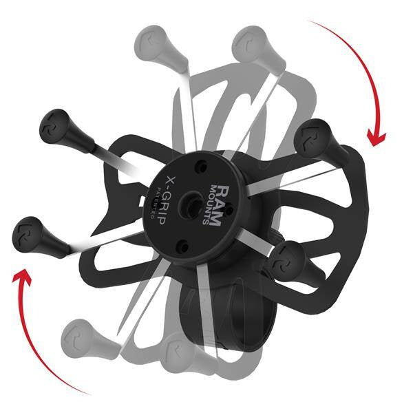 Suport mare pentru telefon RAM® X-Grip® cu bază de ghidon RAM® Tough-Strap™
