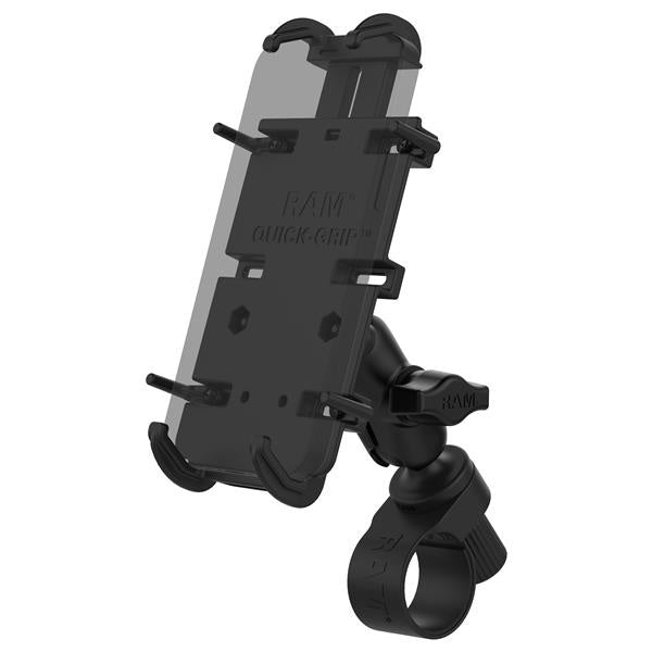 Suport pentru telefon RAM® Quick-Grip™ XL cu bază de ghidon RAM® Tough-Strap™
