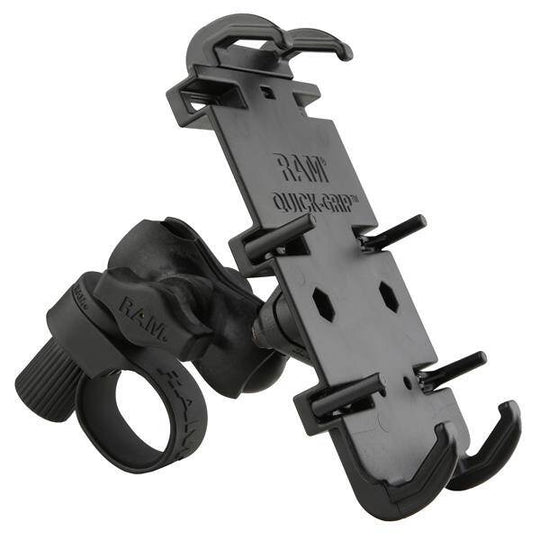 Suport pentru telefon RAM® Quick-Grip™ XL cu bază de ghidon RAM® Tough-Strap™