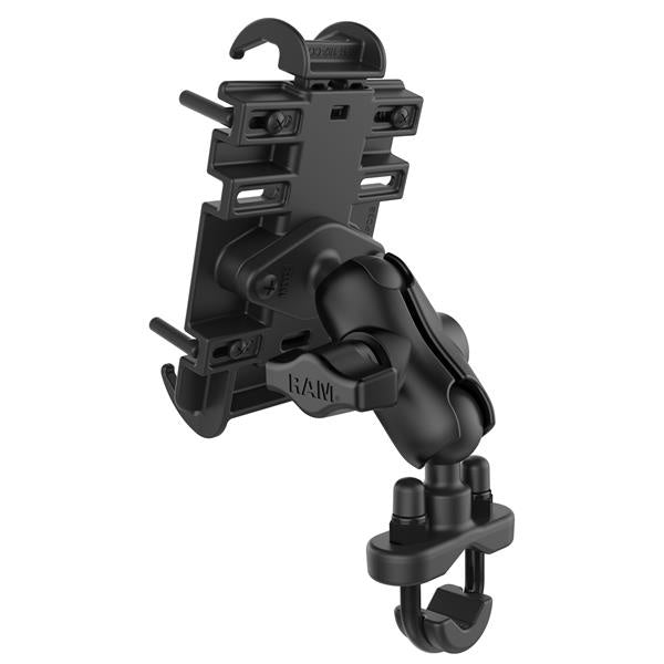 Suport pentru telefon RAM® Quick-Grip™ cu bază U-Bolt pentru ghidon - scurt