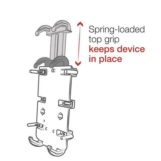 Suport pentru telefon RAM® Quick-Grip™ cu bază pentru ghidon RAM® Tough-Strap™
