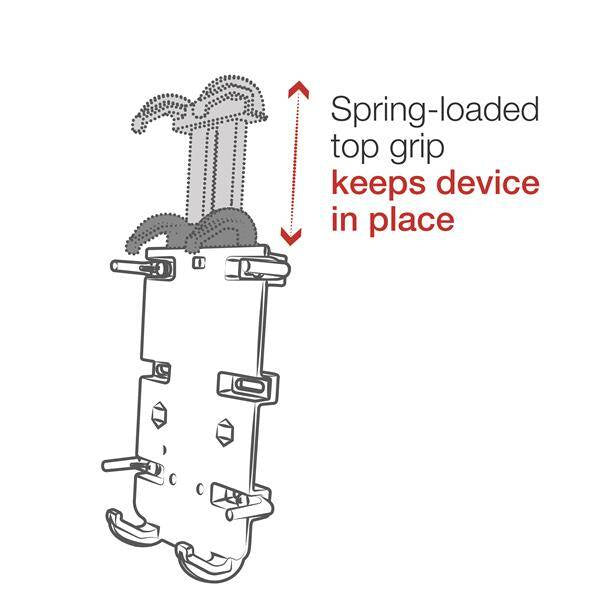 Suport pentru telefon RAM® Quick-Grip™ cu bază pentru ghidon RAM® Tough-Strap™