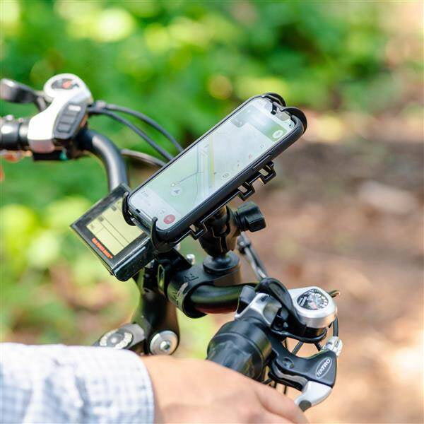 Suport pentru telefon RAM® Quick-Grip™ cu bază pentru ghidon RAM® Tough-Strap™