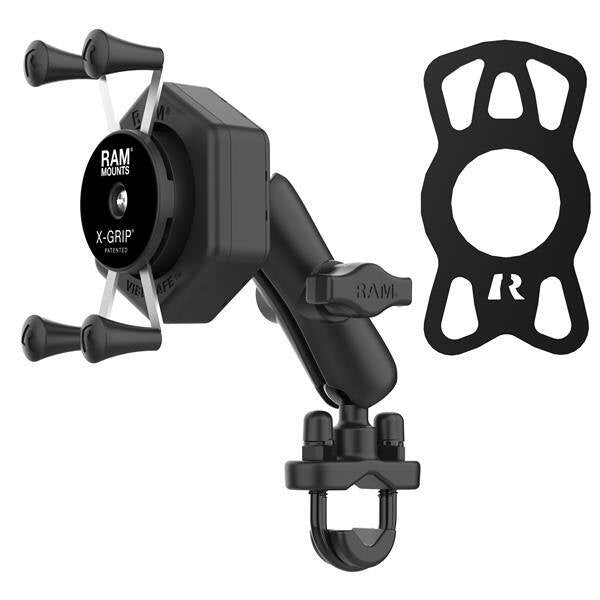 Suport pentru telefon RAM® X-Grip® cu Vibe-Safe™ și bază U-Bolt - Mediu