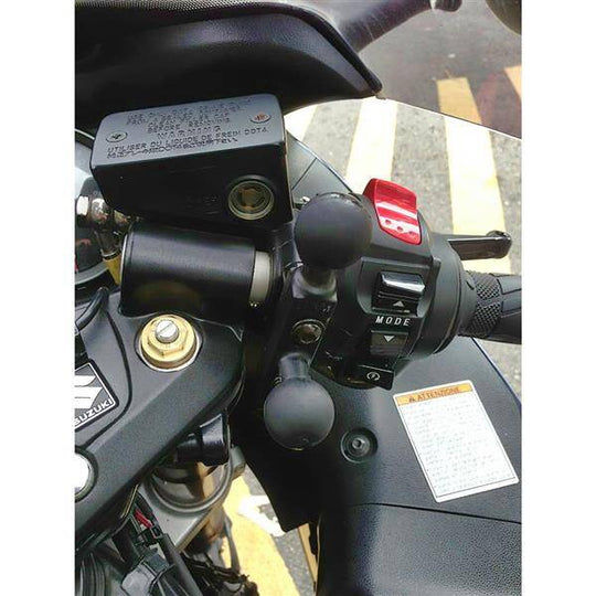 RAM® Baza rezervorului de frână/ ambreiaj pentru motociclete cu bilă suplimentară