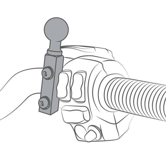 RAM® Rezervor de frână/ ambreiaj pentru motociclete și bază cu bilă pentru ghidon