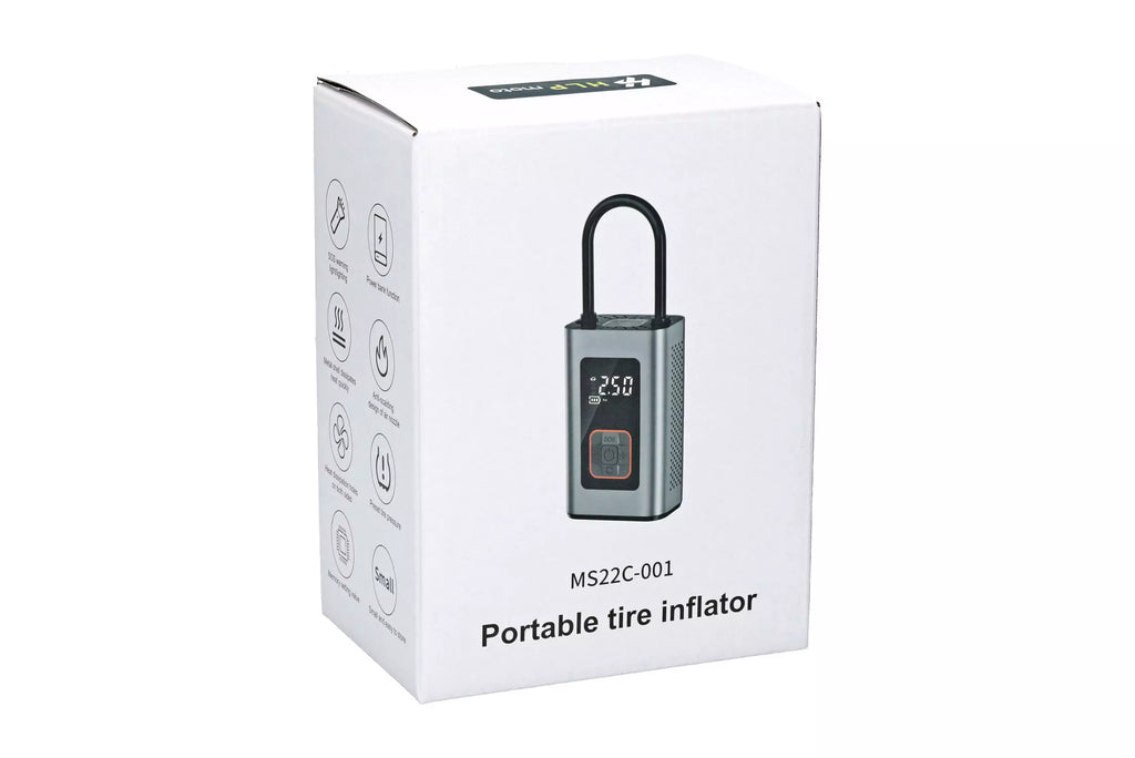 Compresor moto portabil 12V LCD + powerbank 4000 mAh