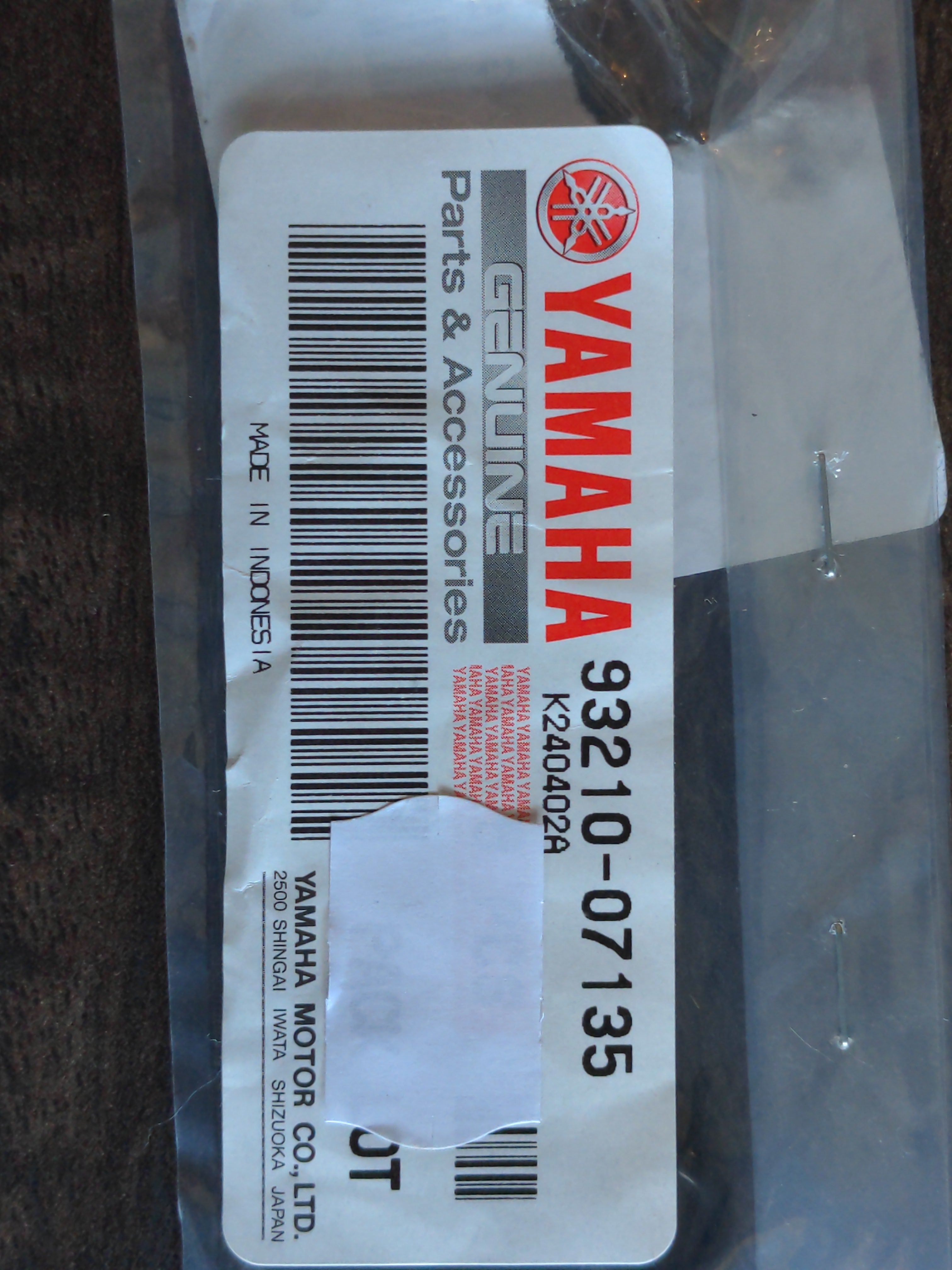 O-Ring (583 Oil Drain Bolt) Yamaha 93210071350