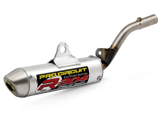 PRO CIRCUIT R-304 Euro Toba de Eșapament din aluminiu periat/oțel inoxidabil Capăt Kawasaki KX85