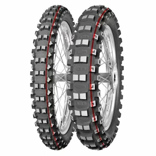 MITAS Tyre TERRA FORCE-MX MH 110/100-18 NHS 64M TT MEDIUM TO HARD RED GREEN