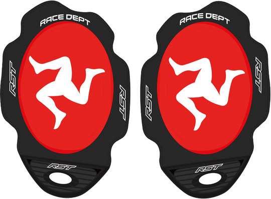 Protectii moto unisex | Flag Series Manx Red Knee Sliders
